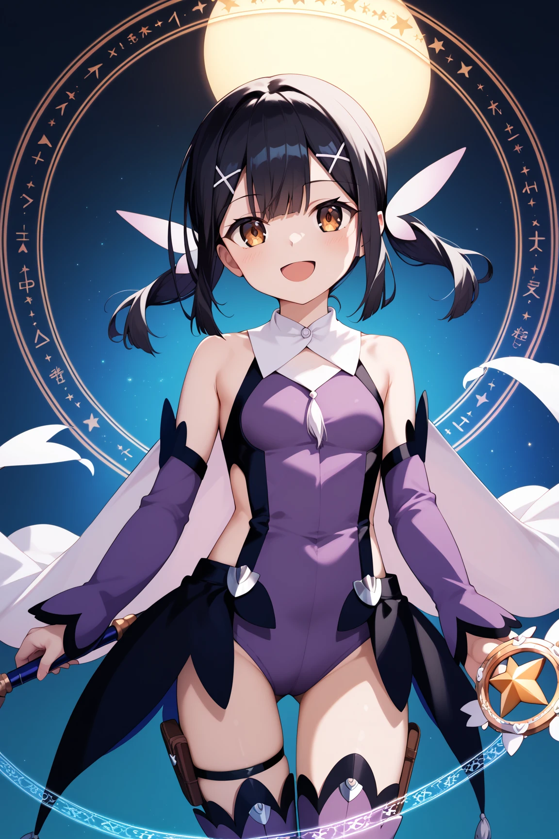 C2, MiyuMagicalGirlC3,small tits,masterpiece、top-quality、ighly detailed、the Extremely Detailed CG Unity 8K Wallpapers、illustratio、Smile with open mouth,Light smile、Light blush