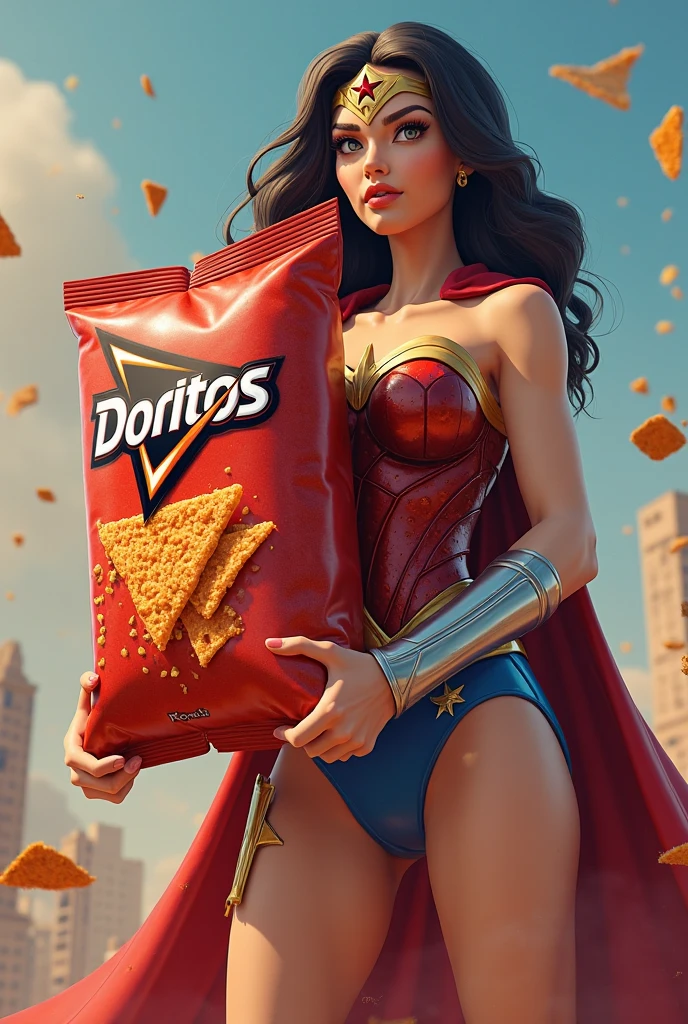 Wonder Woman holding a beer bottle, full body, (full body photo: 1.5), from behind, back view, (from behind: 1.5), masterpiece, candid photo, Wonder Woman, (delicate detail, makeup), (delicate and beautiful delicate face, delicate and beautiful delicate eyes, perfectly proportioned face), (delicate and radiant skin: 1.2), delicate skin, strong and realistic blue eyes, realistic black hair, lips, makeup, natural skin texture, tiara, jewelry, star \(symbol\), leotard, bulletproof gauntlet, Red combat boots, golden belt, (public attire: 1.5), bare shoulders, slightly sunburned, mature, sexy, elastic muscles, (muscles: 1.2), ((strong and healthy body)), (more muscles))), long legs, curves, (big breasts: 1.3), thin waist, soft waist, (delicate skin), (beautiful and sexy woman), (swollen lips: 0.9), (eyelashes: 1.2), (skin hollow), very delicate muscles, breasts, solo, split, pretty face, perfect body, muscular, detailed face, realistic skin details, clear focus, realistic face, realistic skin, detailed eyes, detailed facial features, (in a crowded supermarket), despair, tired, open mouth, mature woman, high detail, very detailed, retro,