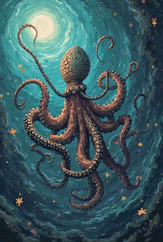 a full-body color illustration of a slimy octopus, <lora:tbh200-sdxl:0.6> style of Alphonse Mucha