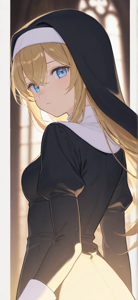 masterpiece, best quality, absurdres, <lora:hanabi-senrankagura-richy-v1:0.8>, hanabi \(senran kagura\), habit, nun, veil
