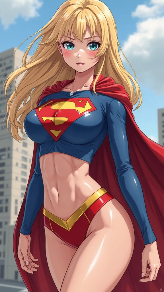 (cowboy shot), SFW, (masterpiece), (best quality: 1.0), (ultra highres: 1.0), detailed eyes,
BREAK
Supergirl, 1girl, long blonde hair, in the air, flying
hair band, \(blue\) crop top, bra, cape, micro bikini, gloves, boots
BREAK
(Morning sun, beautiful beaches, beautiful trees, stunning view)