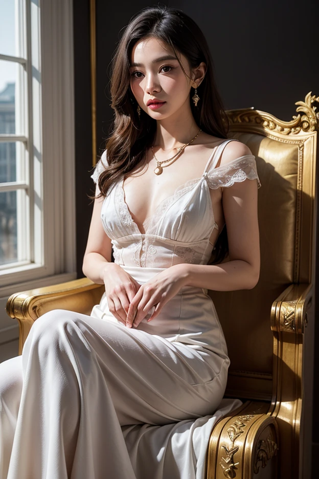 1girl,solo,small breasts,looking at viewer,nsfw,pose,smile,blunt bangs,(eyeliner,blush:0.9),(((sex suggestive,bright red lips,slim))),(pale skin:1.2),beautiful bridal dress,timeless elegant & exquisite,//stunning narrow waist,<lora:pureerosface_v1:0.3>,<lora:tianfeng_filmgirls5:0.5>,liquid crystal fluid radiant cinematic lighting,(realistic, photo-realistic:1.37),(sharp focus:1.2), full body (8k, RAW photo, best quality, masterpiece:1.2),professional lighting, photon mapping, radiosity, physically-based rendering, clear shadows & highlights,nsfw, portrait,<lora:add_detail:1>, <lora:0261 marguerite wedding dress_v1:0.7>