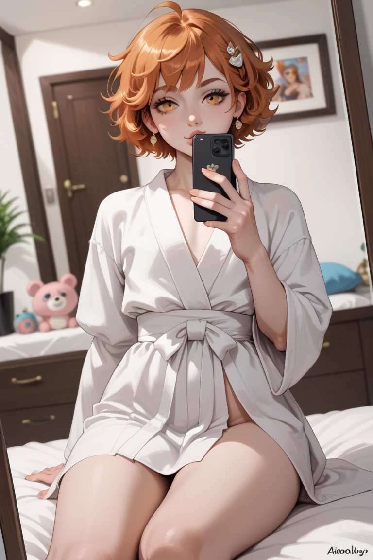 (tmasterpiece),(best qualtiy),8K,high detal,pov_doorway,1girl,blush,looking_at_viewer,cleavage,white hair,naked_apron,huge titasterpiece, highest quality, highest quality, Official Art, beautifully、beautiful:1.2, Cinema Lighting、Key light at 45 degrees from the front, Subsidy Light、Soft Backlight), Realistic depiction、photograph、Realistic depiction、Ultra-realistic、Raw Quality、
beautiful顔、Perfect round ass、the body is slim、(Accurate and detailed human body:1.5), Fit and body、Pale skin、Shiny, Bright Eyes、length eyelashes、
1 girl、alone、
accurate to the human body、Correct five-finger、The perfect human body、Knowledgeable person、Highly detailed face and skin texture、Natural neck length、(beautiful Hands)、beautiful, length, Thin legs、straighten both legs、Stretch your arms、
The perfect human body、Accurate human body、A perfect and accurate left hand、A perfect and accurate right hand、Perfect and precise fingers、
,Earrings,Big cleavage、
slim, (kind, Goddess-like eyes, happiness: 1.2), (Lip gloss, eyelash, Terrible face, highest quality, Ultra-high resolution, Wide Lighting, Natural Shading), Absolute area、
(((All these pajamaade from super soft fleece material.:1.8, zetai ryoiki, All these pajamaade from super soft fleece material shorts:1.3, Thick white horizontal stripes))),
Detailed Background、
Background Blur、Detailed and beautiful background
((Random hand gestures)),
(Blonde pixie short hair:1.3)、
Accurate 5-finger、Accurate human body、Perfect human body、
(((Big Breasts))),Bold Pose、sexy、Sensually、Ecstatic face、Being spoiled and pampered、Wide leg、(Sensual ecstatic smile:1.5)、indoor、Random Apartment Room Background、Window with a night view、