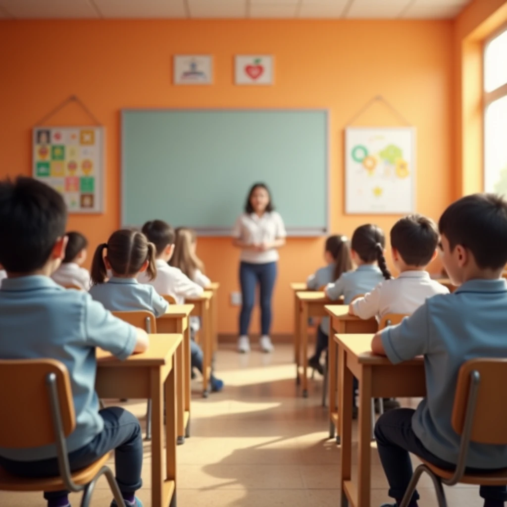 Brazilian School of Sao Paulo, having class