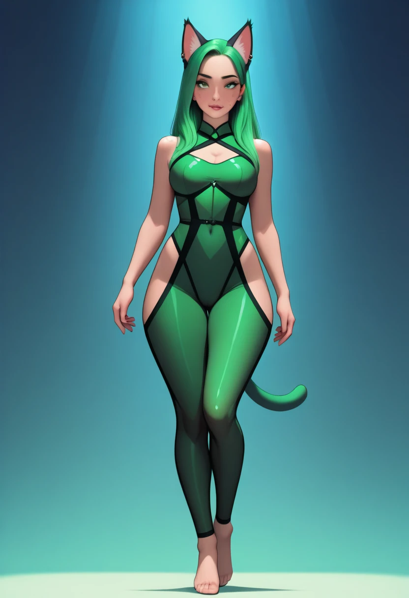 ((full body):1.5), {Princess Zelda}, {((wearing a futuristic black outfit with gold trim))}, {Princess Zelda has (((very short blue mohawk hair, green eyes))), ((has extremely gigantic breasts))}, she is looking at the viewer, {((feather squeezing))}, ((is doing erotic poses))}, {Background: (((in a cave full of slimy aliens, and lighting from neon lamps)))}, 16k, high quality, high detail, UHD,