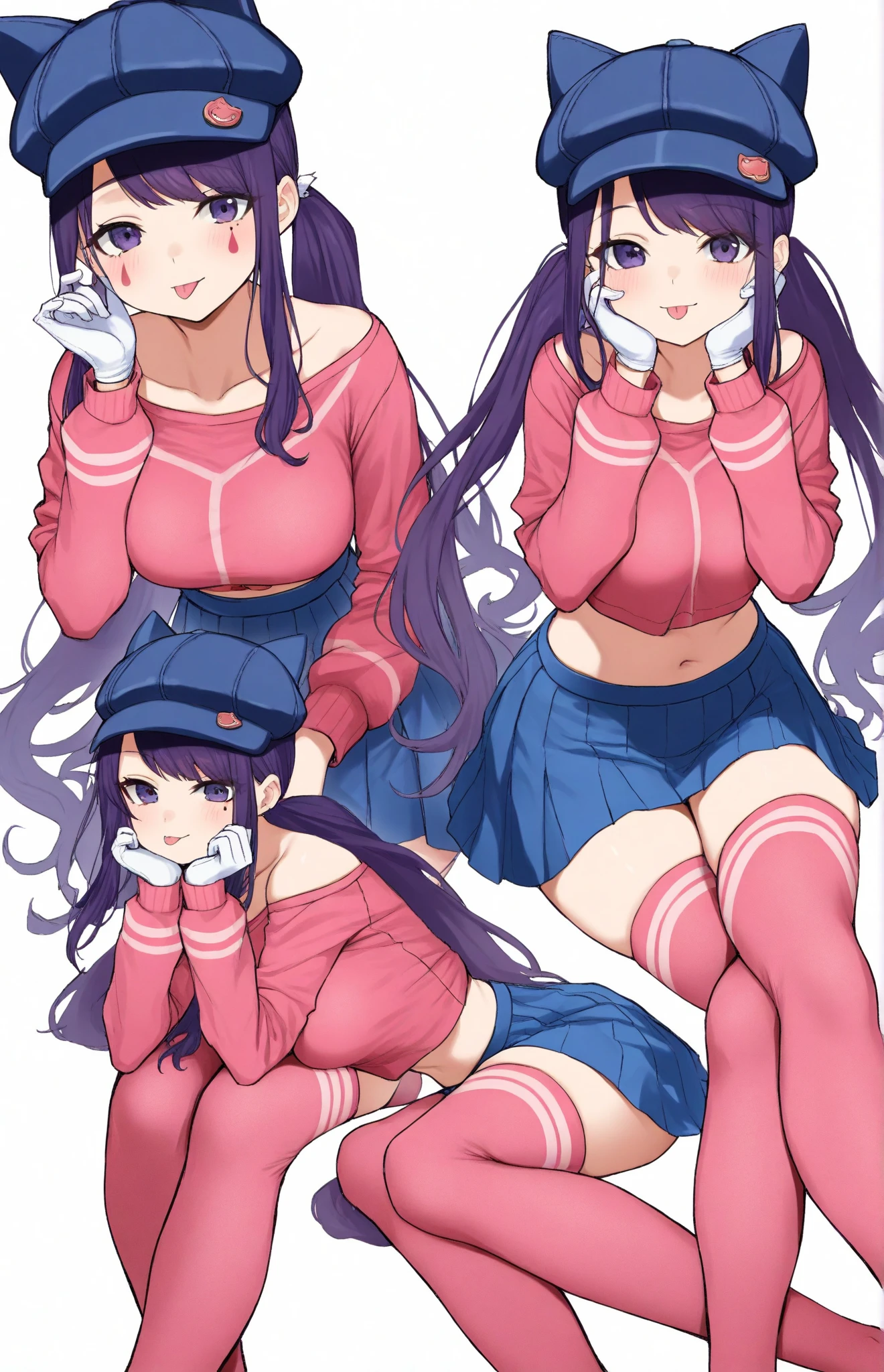 (superflat, flat shading, flat colors:1.1),(magazine cover), (multiple girls), illustrations, loli, petite, striped crop top, children's print panties, smile, bottom, from behind, colorful stockings, volumetric lighting, soft light, bright, neon, vibrant colors, watercolor