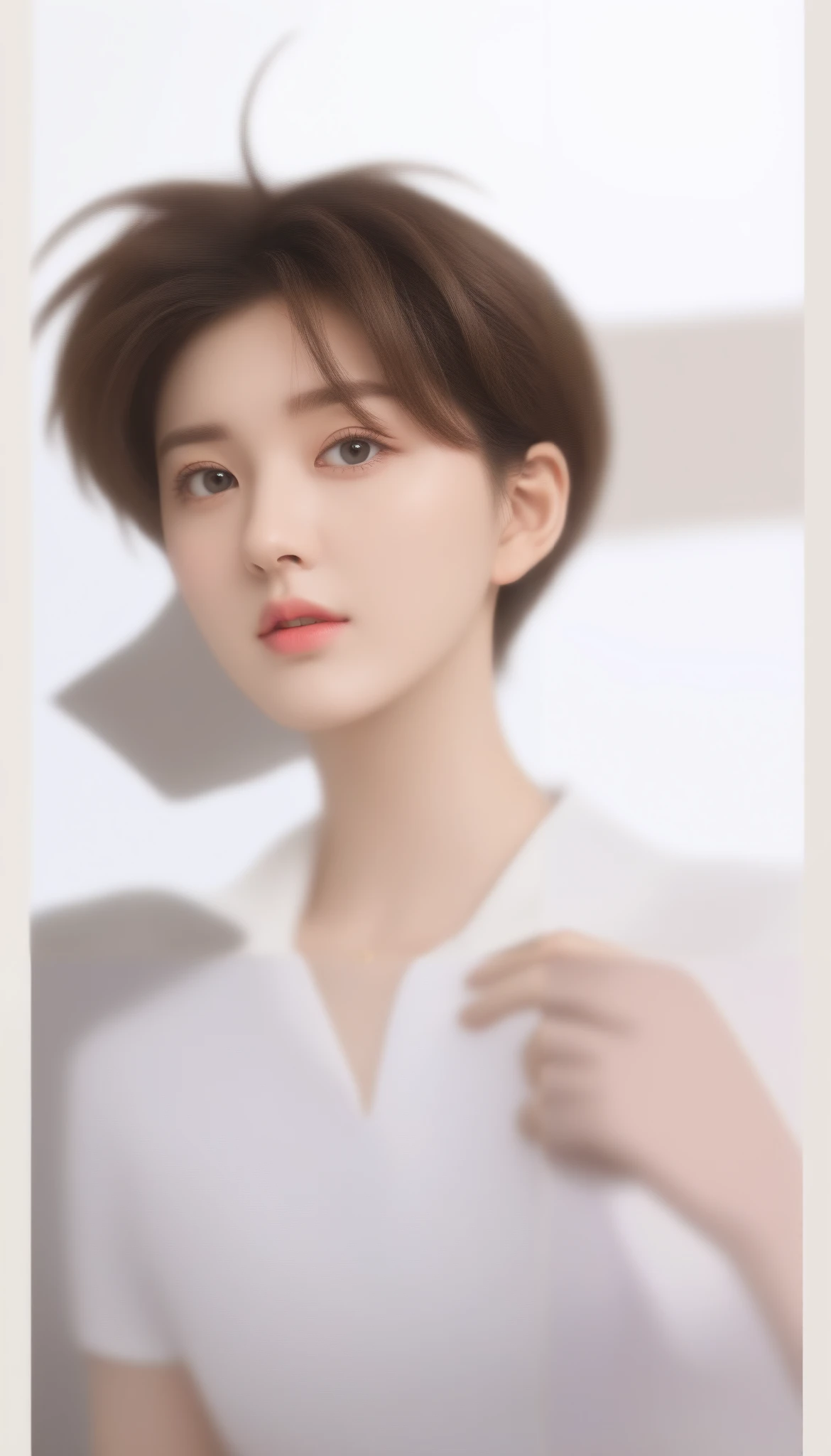 8k, Highest quality, photograph, make a beautiful sweet tomboy girl like sailor uranus, girl,