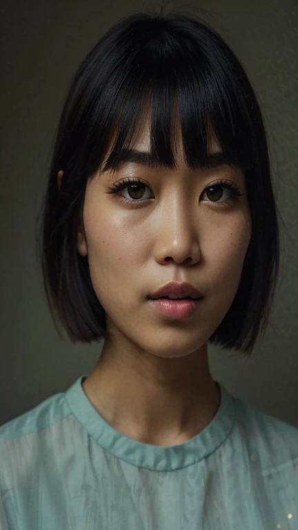 
“A hyper-realistic full-body portrait of a slim Thai girl with natural curves and smooth golden skin. She is wearing a minimal outfit: a light crop top and a high-waisted mini skirt, with soft fabrics that move gently. Her posture is slightly shy, with legs together and hands relaxed, suggesting innocence and quiet sensuality. Her hair is a sleek long bob with fringe, and her overall look is clean and soft. The background is simple, with muted tones and soft light.”