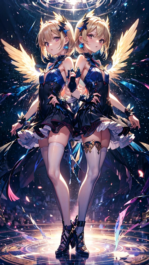 Monster angels that look sacred,His eyes are waiting for heterochromia,His whole body consists of a huge one-eyed eye,and a metal ring around one eye,The ring is crawling with the eyeball,The dragon has many wings on the white holy angel