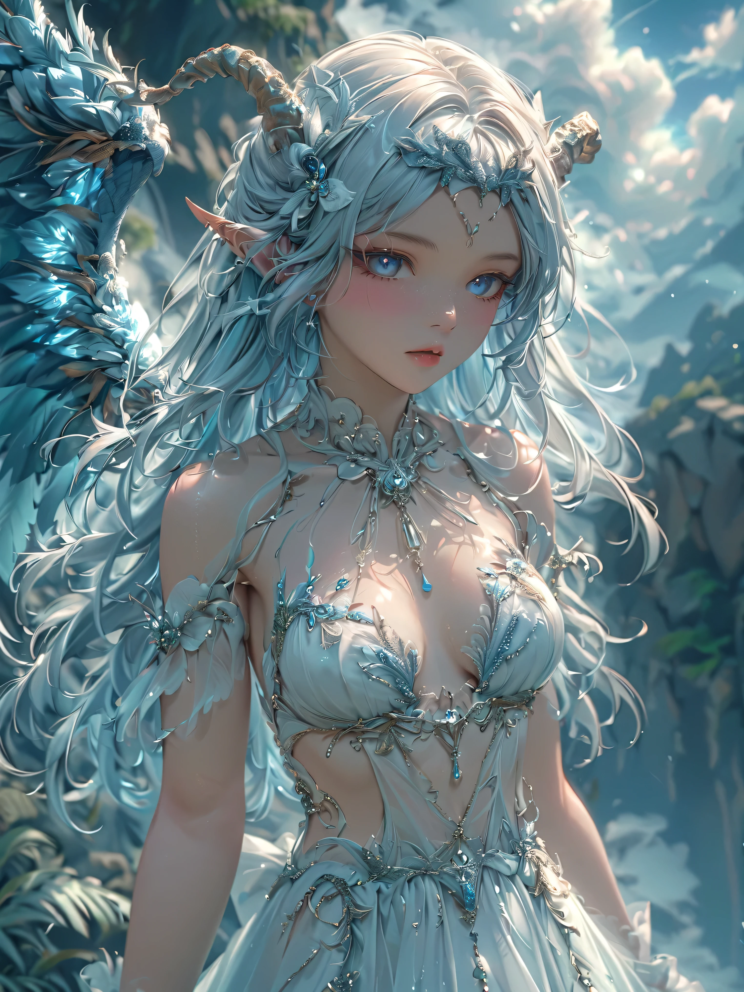 anyageraldine, anya_geraldine, (((8k RAW photo, hyper realistic, masterpiece, best quality, crisp detail, high definition, high detail, very rich detail, sharp focus, sharp detail, colorful, rich color, cinematic, perfect studio lightning, full body photograph, mystic atmosphere))), ((fully naked young colorful frost goddess, fully nude, smooth body, ideal body, naughty smile)), (sensual pose, temptating viewer, spreading legs, big breast, (showing pussy on the ice throne, BSP), (showing (pussy, vagina, genital, nipples))), ((white long hair)), creating ice, ((wide ice dragon wings, tail)), ((very long sharp claws)), (hundreds of ( skull, bone) on land), ((naked frozen female maids behind)),