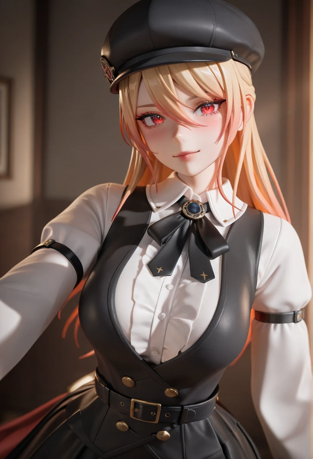 (extremely detailed CG unity 8k wallpaper),(masterpiece), (best quality), (ultra-detailed), (best illustration),(best shadow), (sharp eyeliner, eyeshadow, detailed eyes:1.1), bedroom background,
(sv98maid:1.2),
<lora:SV98:1>