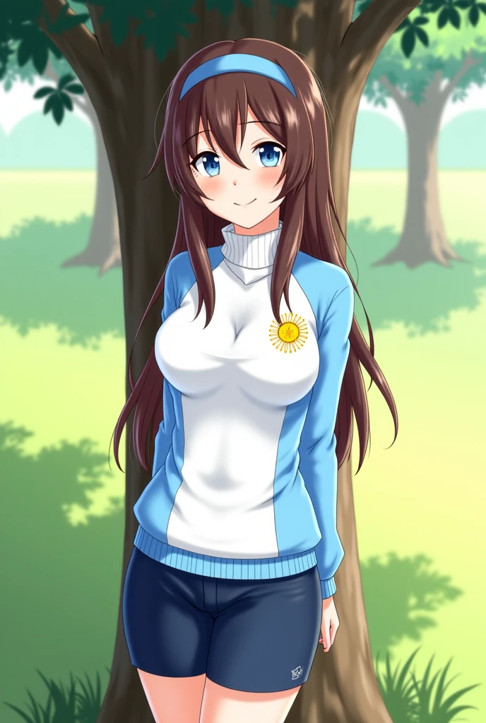 <lyco:HiroMashimaStylev2:1>, 1girl, hands on hips, large breasts, smile, looking viewer, volumetric lighting, flower field, field background, evening, sunset