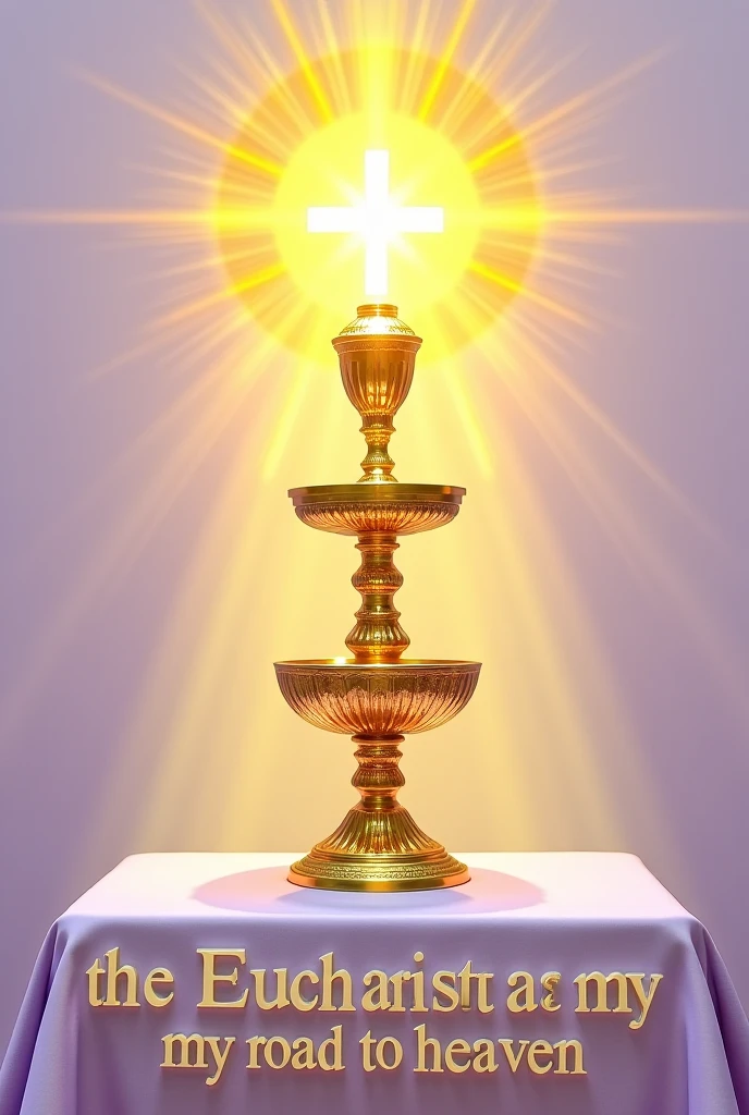 Exposed custody (most holy) with brightness on the altar