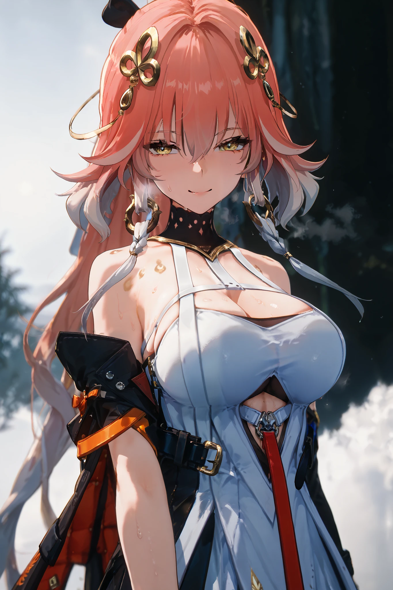 score_9, score_8_up , score_7_up , score_6_up , score_5_up ,
(masterpiece, best quality), ultra detailed, megami magazine,
warm lighting, rim light,
BREAK
pov, from side,nsfw,looking at viewer, full body,
1girl , Changli, naughty face,cute face,
large breasts, breast squeeze ,cleavage,sweat,
ponytail,yellow eyes,
heavy breathing,
BREAK