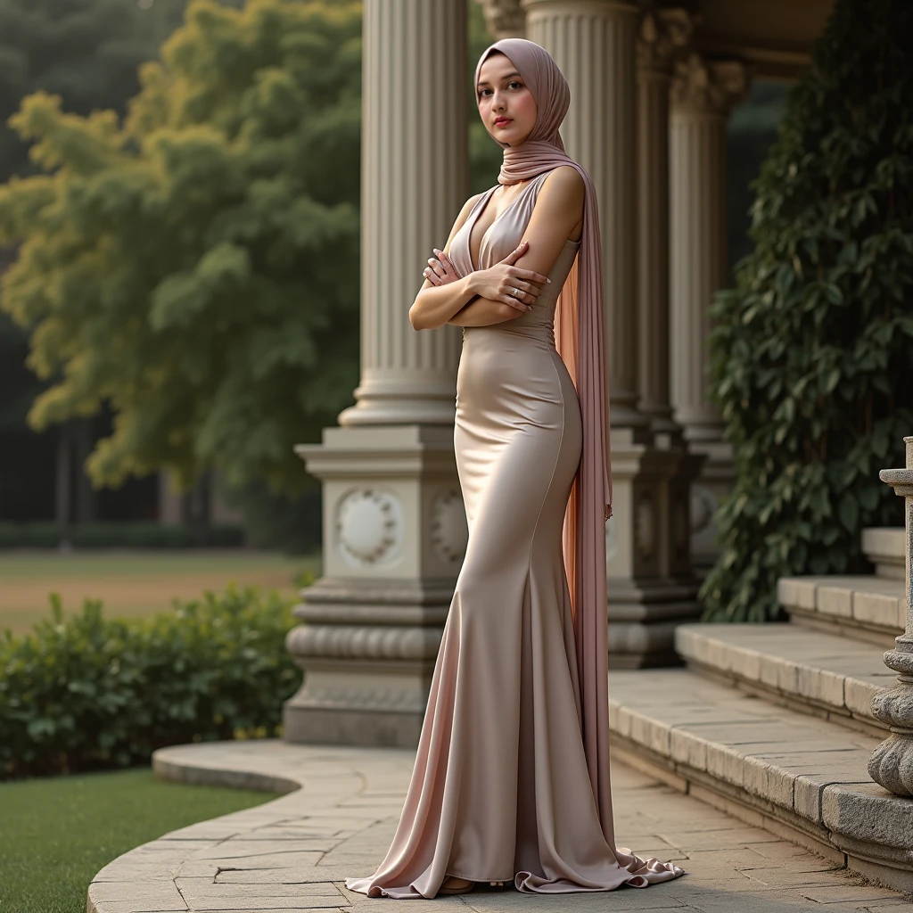 Liza, (best quality), ((full body)), sexy, blonde, blue eyes, red lipstick, big breasts, (((naked, no clothes, pubes with hair))), beautiful pussy, protruding clitoris, hot, skinny, slender, high heels, Shy pose, Shy, hijab, tight, jewelry, full body, portrait, vibrant colors, soft lighting, elegant feminine, seductive look, delicate features, polished makeup, elegant attire, confident expression, ethereal beauty, Elegant, graceful posture, exquisite details, captivating presence, striking silhouette, modern aesthetics, intimate atmosphere, Glamorous atmosphere, sophisticated charm, radiant complexion, enchanting smile, professional photography, film composition, flawless complexion, Extravagant accessories, dynamic energy, artistic interpretation, captivating allure, Confident Balance, modern fashion, attractive fashionista, Seductive Allure.), Elegant Perfectionism, Intimate Portrait Composition, Cyan and Amber, Surrealist Dreams