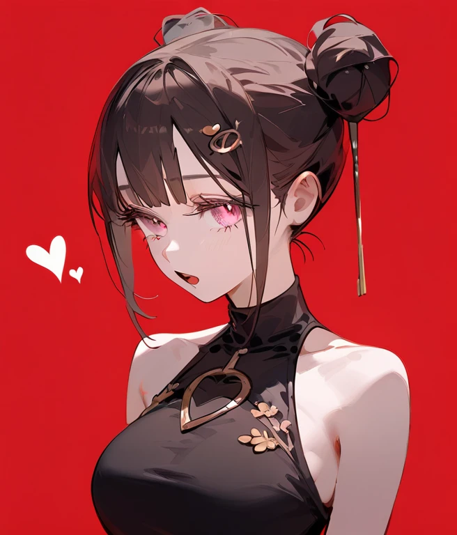 super detailed face, China dress, Saucy, small breasts, blush, female brat, nipple, draw upper body only, baby face, please breastfeed me, Super detailed costume
