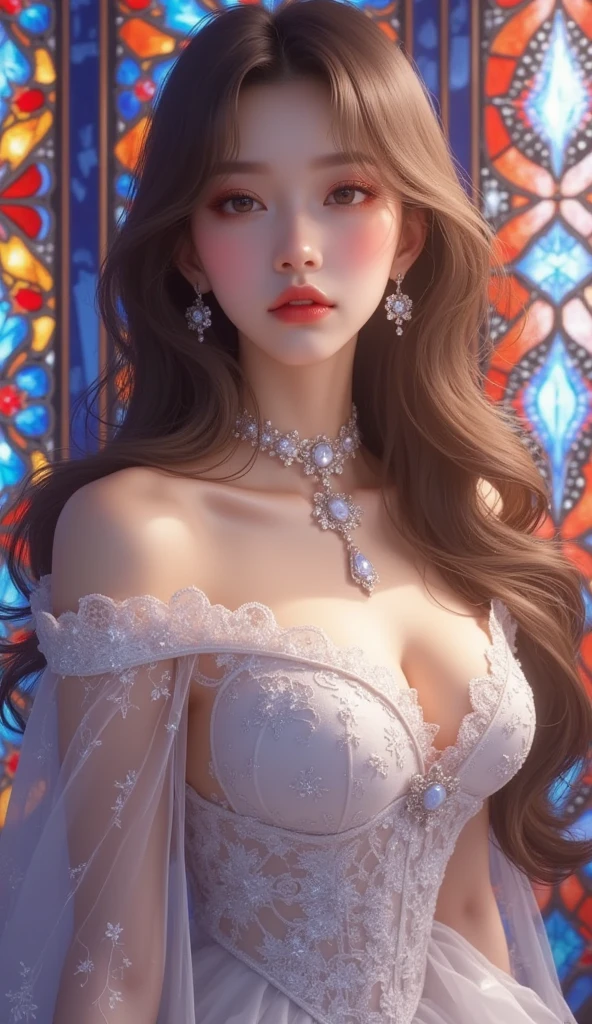 arurinh, (blushing)) ((blushing)), waist up, aberdes, long straight hair, dynamic pose, model session: photo shoot, HD, high contrast, sharp image, mastery, closed mouth, balanced eyes, CG rendering, small skull, collarbone detail, (best quality detail: 1.2), realistic, ultra-thin 8K, high quality texture, fine texture, fine detail, high detail, extremely detailed CG,  High quality eyeshadows, beautiful and delicate eyes, freedom, beautiful woman, smaller breasts, tall, blurred background, lemon-colored gym clothes,https://i.postimg.cc/hGpnPM73/Screenshot-20230602-170336.png
