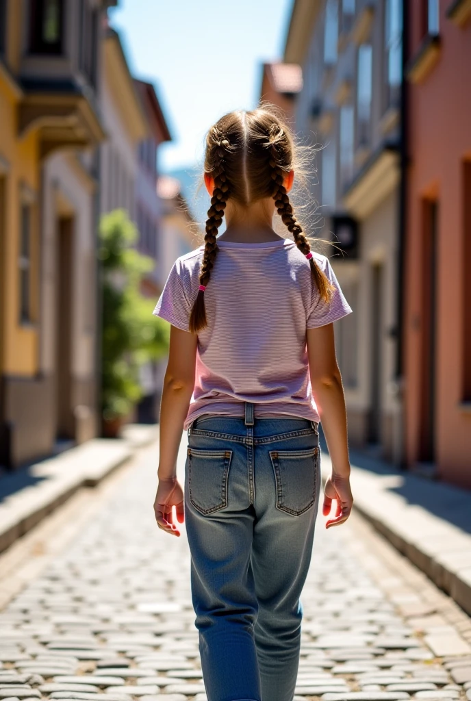a girl child is sitting directly on the face of a boy lying with her back on the ground, (crushed under the butt) , sitting on the face, turned away showing her butt, wearing jeans, real photo, 8k, teenagers