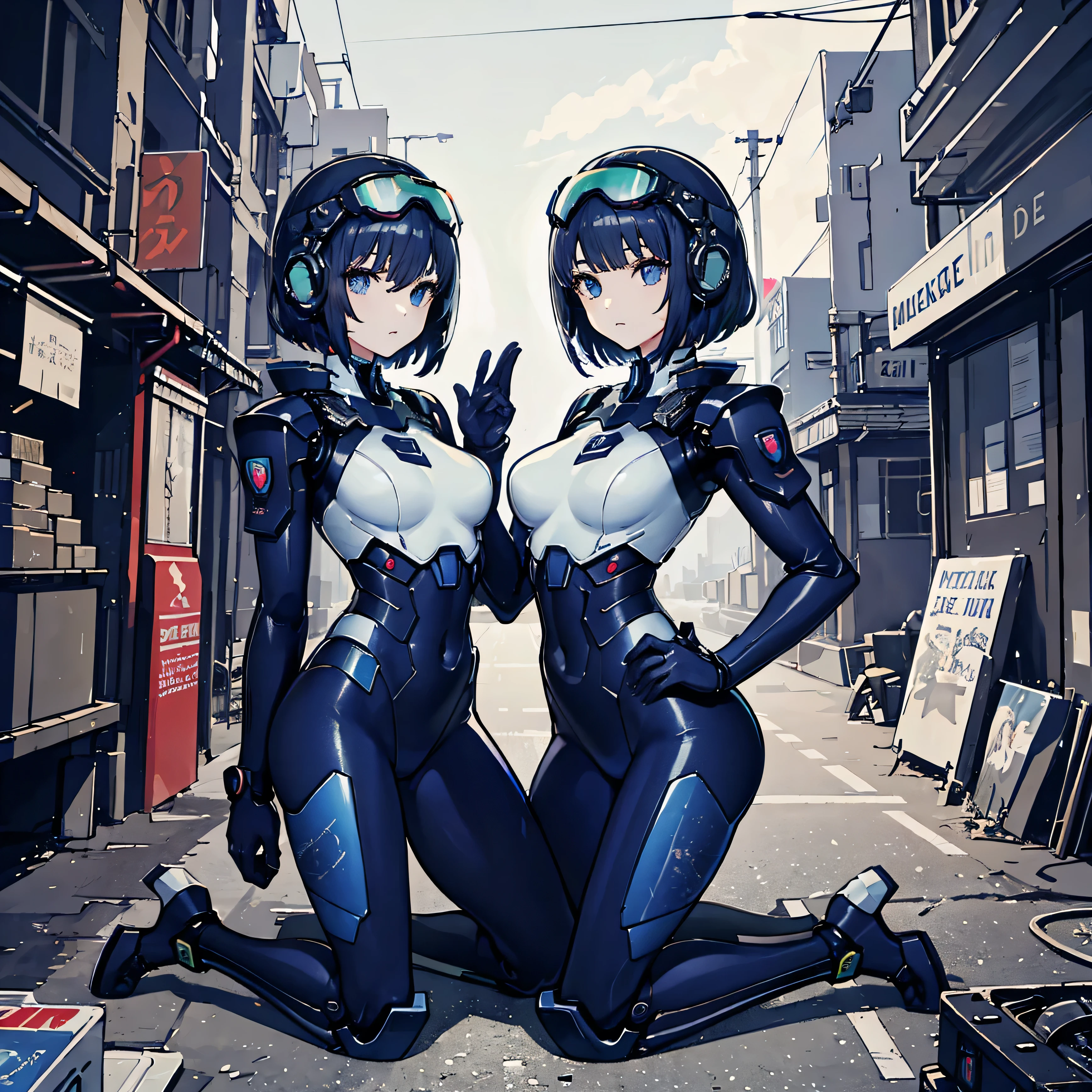 Rayanami, Rei Ayanami, (Ayanami Rei:1.2), Blue Hair, short hair, (Red eyes:1.3), break bodysuit, headgear, Plug Suit, Black bodysuit, break outdoors, city, null, sun, cloud, break looking at viewer, (Cowboy Shot:1.5), break (masterpiece:1.2), Highest quality, High resolution, unity 8k wallpaper, (figure:0.8), (Beautiful attention to detail:1.6), Highly detailed face, Perfect lighting, Highly detailed CG, (Perfect hands, Perfect Anatomy),