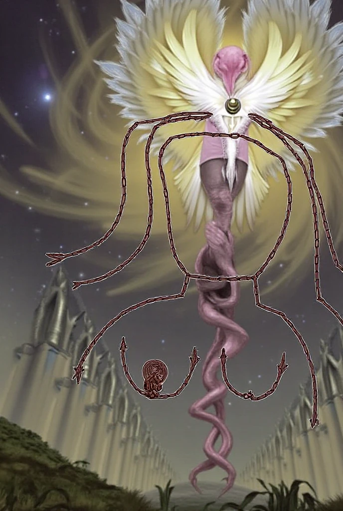 (Mi-go Brain Cylinders:1.2), (Fungi from Yuggoth:1.3), <lora:Stable_Amorphous_Yith's_Adapter:0.7>, (beard old man:1.3), (asymmetrical wings:1.5)