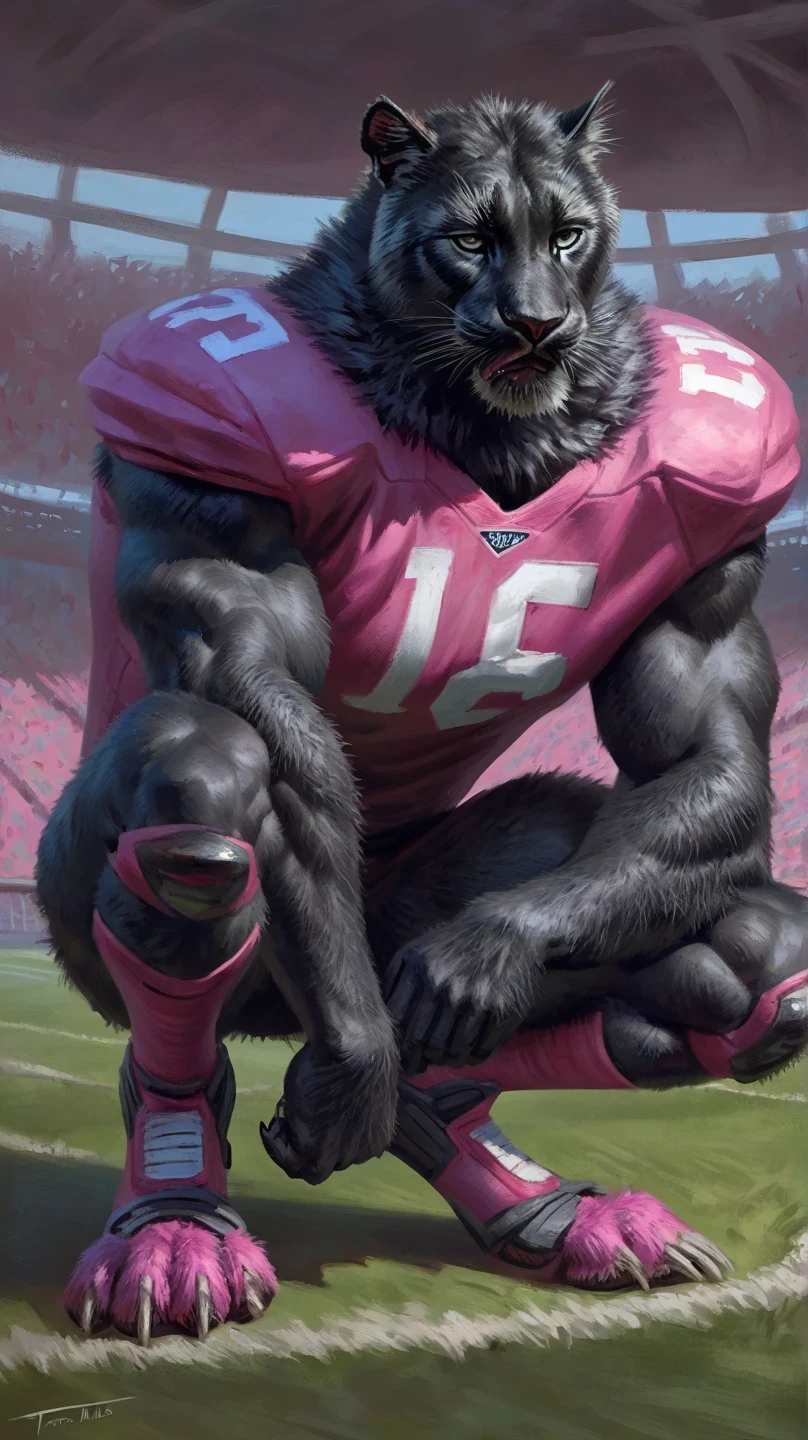 muscular sweaty chubby anthropomorphic wild black pitbull terrier dog sitting on the floor, cross-legged, one leg up, arms up, smiling. close-up: armpits, sweaty wet white socks, white socks, sport socks, wet skin, drops of sweat. photo realistic style, masculinity, wilderness. semi-darkness, soft light, detailed fur