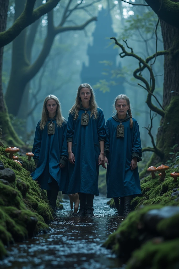 art by John Avon and Bob Byerley, photograph, Fantasy landscapes, Magic: The Gathering illustrations, otherworldly environments, surreal atmospheres, vibrant colors, Flemish (several identical twins with different haircuts:1.3) , wearing Fur and Knit sisters are wearing different clothing pieces and colours, Yellow Wizard Hat, Smoky Conditions, narrative realism, nostalgic scenes of childhood, whimsical storytelling, detailed realism, colorful, RAW photo, beautiful detailed, illustrious quality, glossy, perfect composition, badge<lora:detailtweaker-xl:1.0>