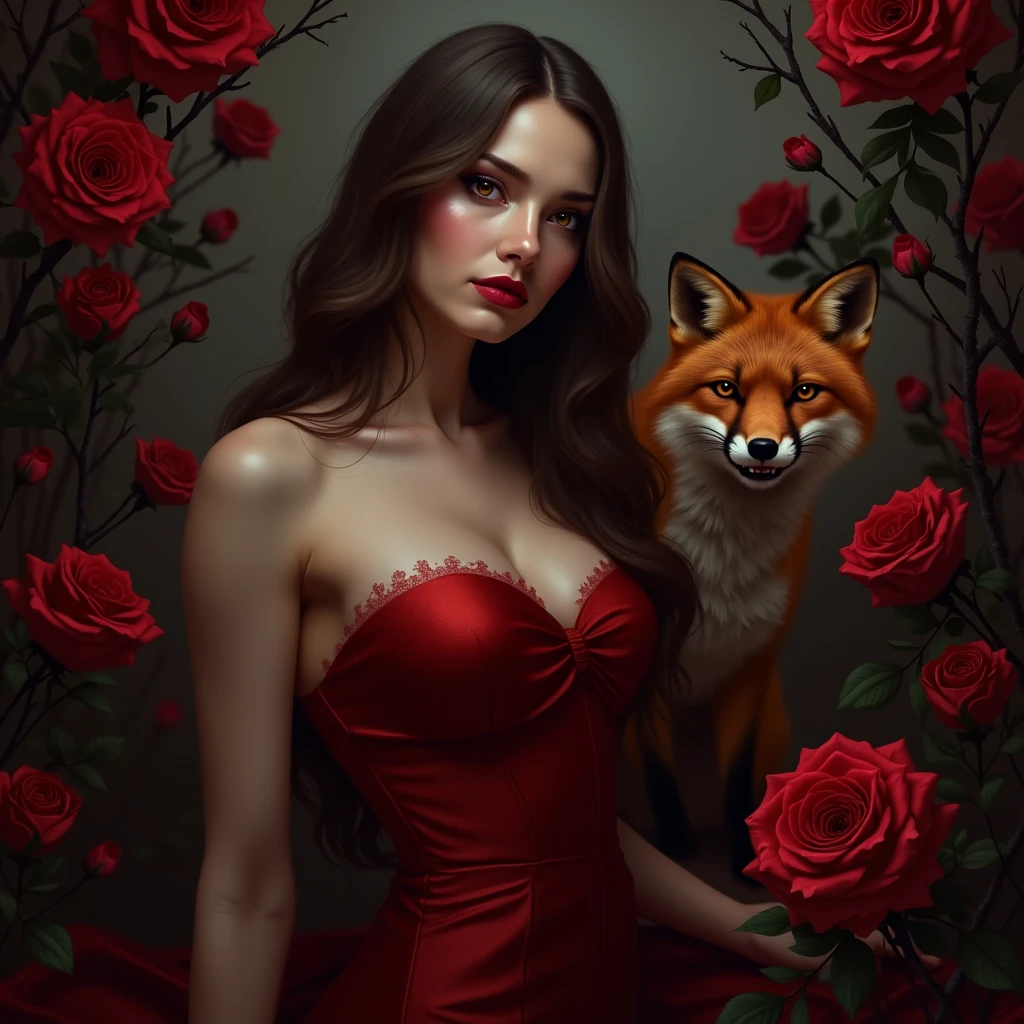 sexy white girl on hers 20's years old, red hair,with red lipsticks having a provocative expression on her face,  with her rose titis and red  been  in dog style by a big --auto --s2