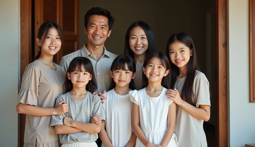 Happy family with solar energy