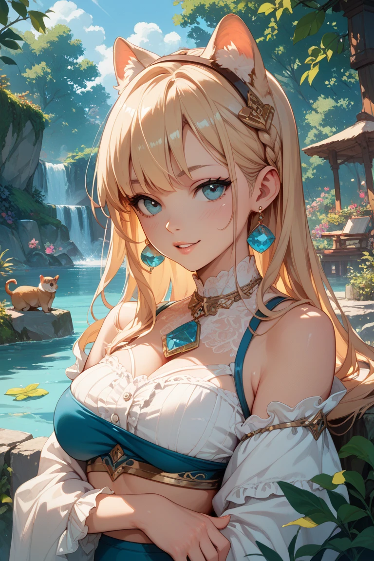 ((Masterpiece)), Top Quality, Super Detail, Highly Detailed CG, Highly Detailed CG Unified 4K Wallpaper, HD, High Definition Beauty Face, (One woman with big breasts with sexy charm), ((Lying on shallow water)))), (Beautifully detailed see-through micro bikini))), (Large buttocks: 1.1), ((Full body)), Blonde hair, Ponytail, (Dynamic legs, Legs: 1.3), (Eyes of detail and face of details:1.3), (Detailed beautiful blue eyes), (Open mouth), ((Wet body)), Curvaceous skin, Fine skin, Fine hair, (Low angle), Backdrop, Pond, Starry sky, Forest, Aquatic plants, Moss, Clear water surface, Moonrays, Glitter, Midnight, Darkness