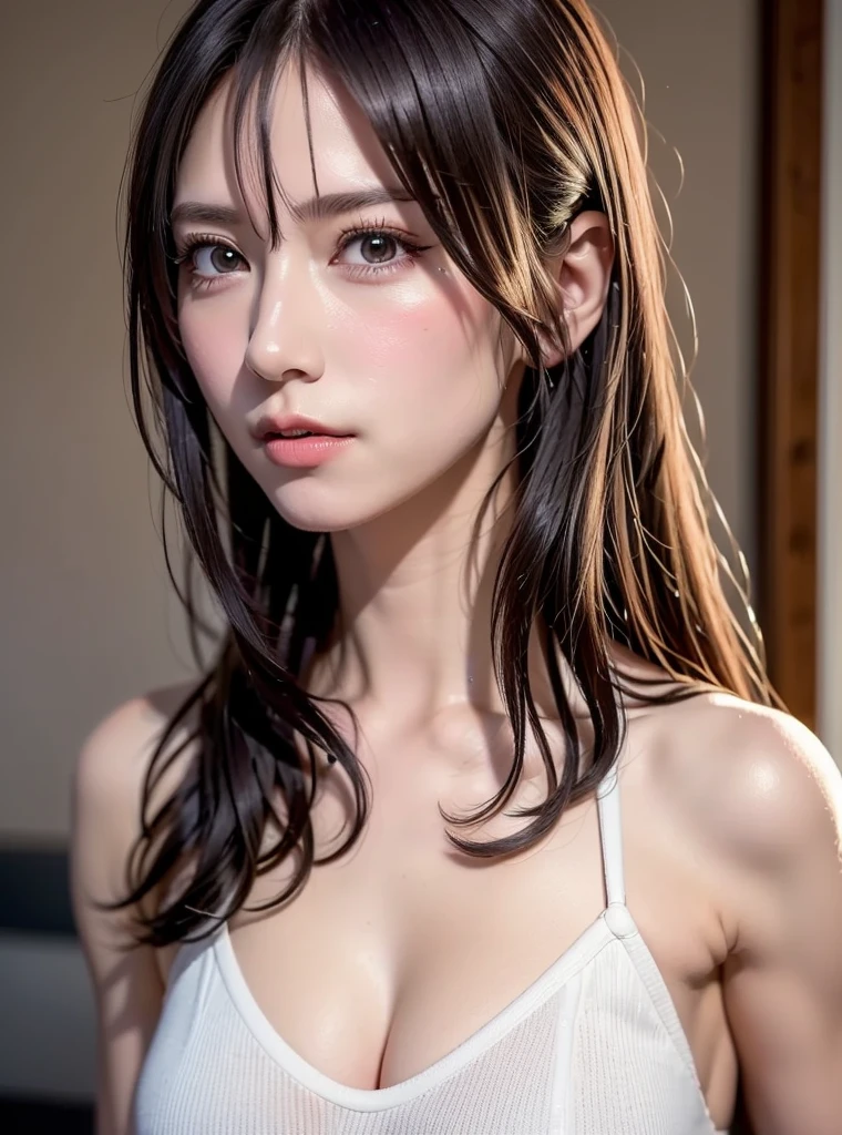 Pomegranate_Kurenai_Yuhi,Forehead Protection,bandages, whole body,Red eyes, wariza , nude, bare chest, big breasts