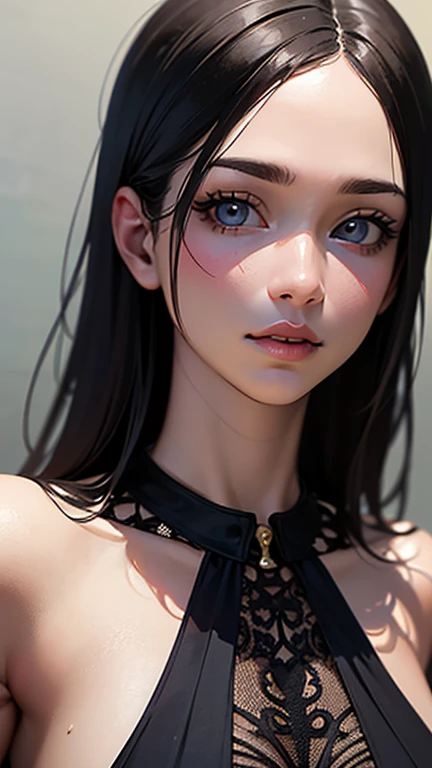 Photo of adepta sororitas, argent shroud, full armor, full metal armor, Christina Chong beautiful face, narrowed eyes. smirk. black braided hair with narrowed eyes, wearing intricate ornamented metal armor, stern face,, solo, (female:1.2), epic, platinum white armor, white pelvic curtain, bronze trimmings, , facial scar, iron halo, ((upper body:1.3)) focus, close-up, banner background,

