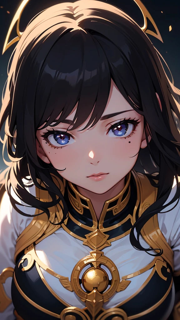 ((tmasterpiece)),(Best quality at best),(A half body),facing at camera,(ultra intricately detailed),(Highest definition),(8K),(Clean lines),(Perfect facial features,Perfect flesh),(offcial art),1girll,(Monks),((Super super huge breasts)),naturey,grassy,fresh flowers,Monk's robe,hermit,Natural affinity,black messy hair,long whitr hair,Wooden sceptre,(Besticity)