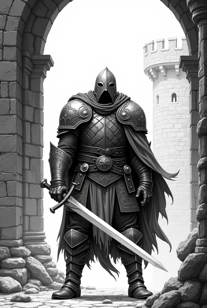 masterpiece, best quality, 1man, solo, helmet, dark grey full body armour, fantasy looking at viewer