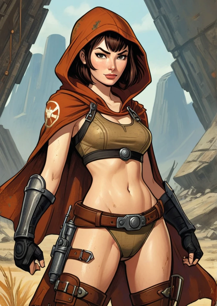 Lana Beniko (Star Wars : The Old Republic) - hot sith sexy girl with short blonde bob hair, red lightsaber, big tits, thick legs, nude female body