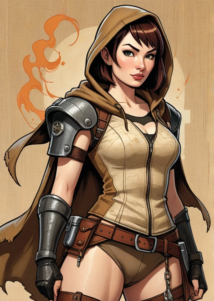(((NSFW, sem roupas, pele escura))), (((NSFW, scientific fiction, pele escura, desenho de linha, aquarela))), with first person view high definition character art, personagem negra do jogo Borderlands, cabelo preto preso, First-person view, pronta para enfrentar seus inimigos, behind her a futuristic desert, personagem do jogo Borderlands. Esta imagem de alta qualidade, renderizada em 8K Ultra HD, mostra detalhes intrincados da cena. obra-prima aprimorada digitalmente ou pintada com requinte, scientific fiction, postura ativa, estilo de quadrinhos, post-apocalyptic fashion