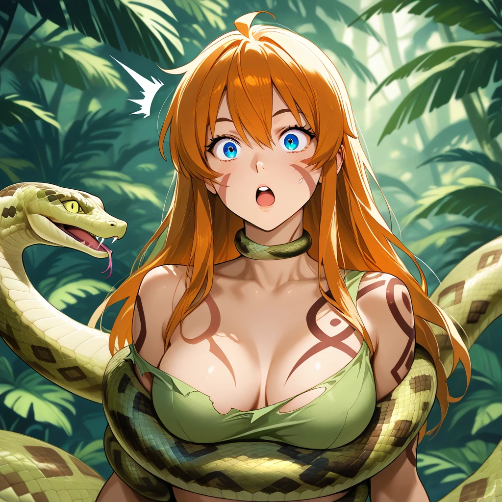 masterpiece, bset quality,detailed and clean eyes, big, hyperdimensional legend Lal, 1girl, emphasizing big, shiny skin, shiny big, 4k, female knight fighting brave monster, 1 girl,(red armor, red thong bikini、white cape、red wristband、red thighhighs、navel) , cleavage, constriction, (orange hair, long ponytail, bangs, green eyes), sword, stone wall dungeon, background blurred, sweat, blush, hair luster, bare shoulders, yellow choker, (tentacle bound legs,tentacle pit,tentacle bound wrists,tentacle bound arms),