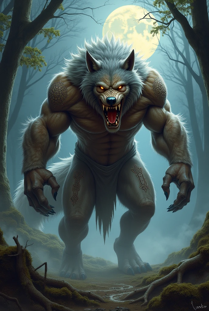 Werewolf male muscular,