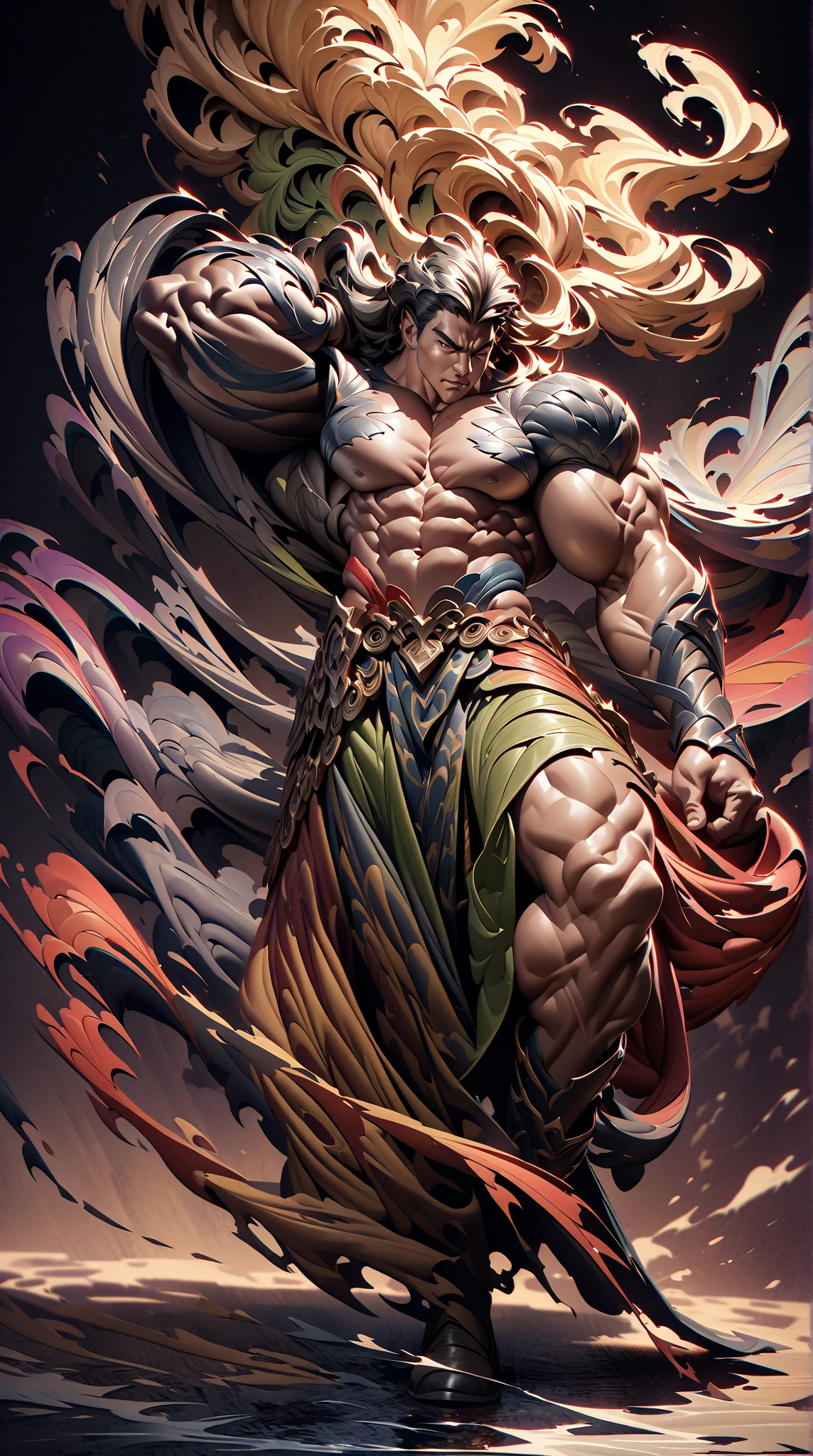 A powerful anime warrior, goku, performing kamehameha wave, intricate detailed portrait, dramatic lighting, epic fantasy, cinematic composition, highly detailed, digital art, hyperrealistic, 8k, photorealistic, masterpiece, studio lighting, sharp focus, physically-based rendering, extreme detail description, vivid colors, dramatic volumetric lighting, dynamic pose, intense expression, muscular physique, flowing hair, detailed clothing texture