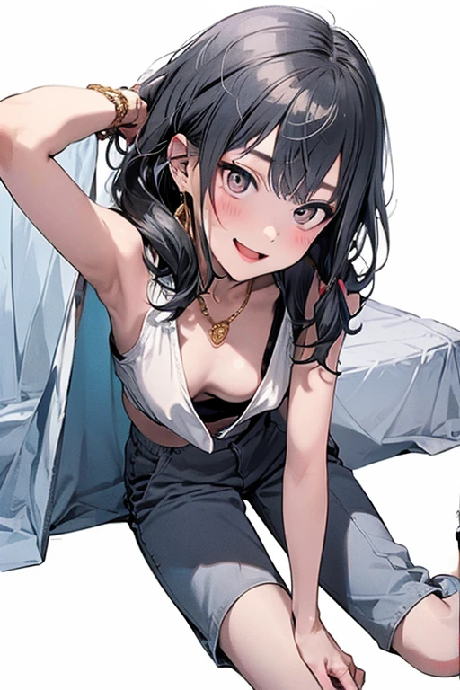 [nsfw:1.5], (absurdres:1.5), (anatomically correct), (photo once in 1000 years), (masterpiece), (highest quality), (super detailed), (detailed light), (slice of life:1.5), girl, (burst of laugh:1.5), (red face), (drunk:1.5), (liquor and beer:1.5), (ultimate detailed and beautiful eyes:1.2), (catchlight:1.5), clavicle, mega breasts, (white camisole), (looking away:1.5), (low angle:1.5), shiny, shiny hair, (rouge), shiny skins, bright, (anime)
