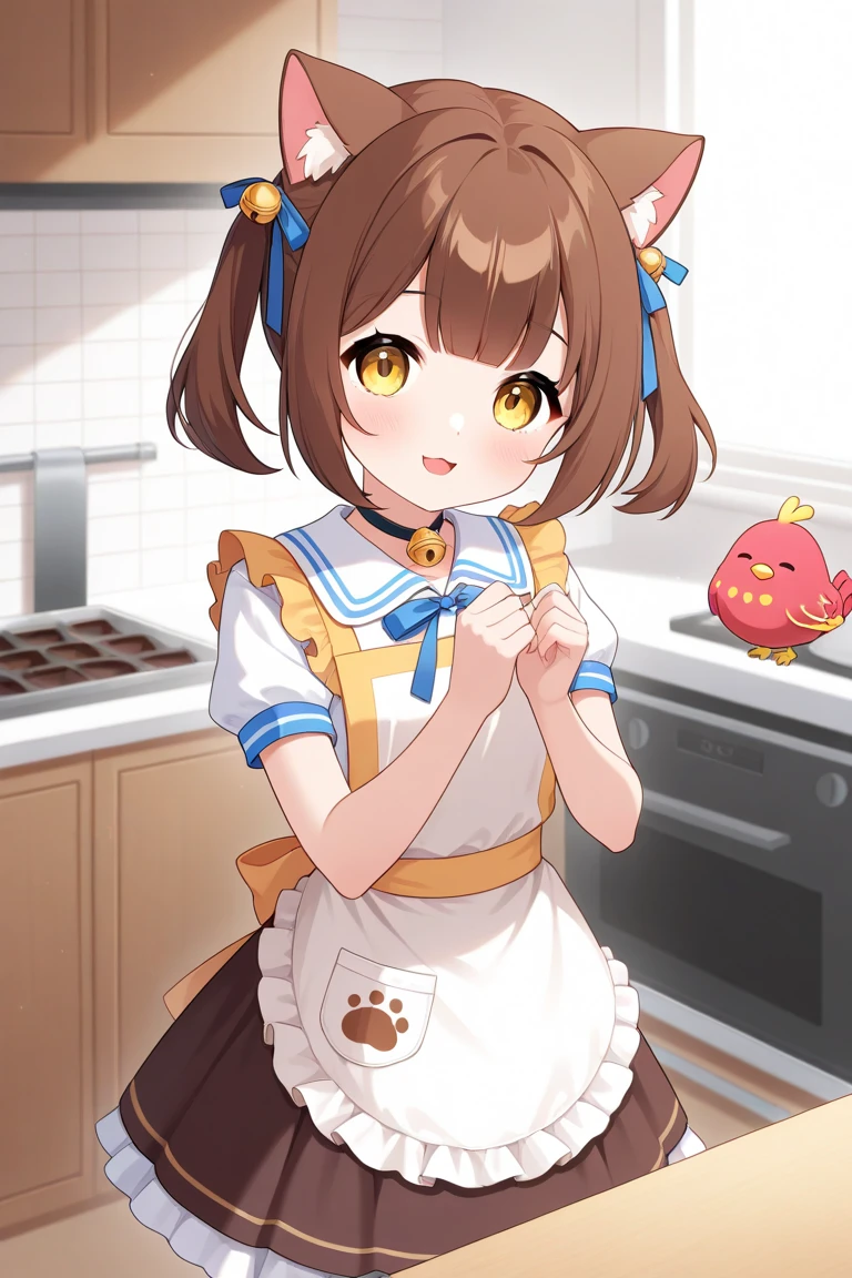 ((Masterpiece)), ((Best Quality)), (Very Detailed), ((Very Detailed)), 4K, (8K), very aesthetic, absurdres highres, 1 girl, (anthropomorphic Rabbit, furry, kemono:1.5), salt bae \(meme\), kitchen, apron, food