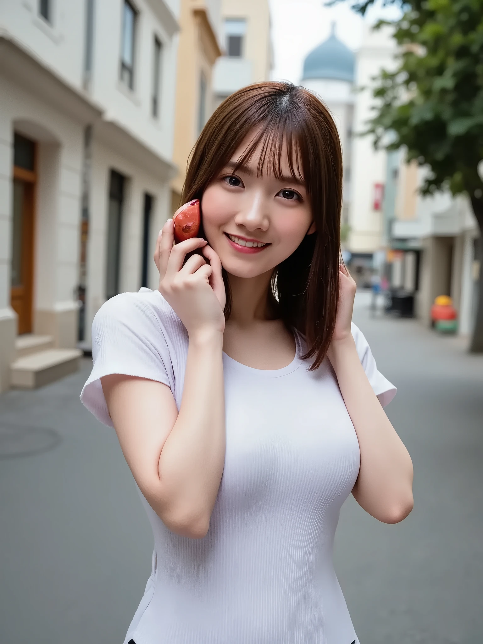 masterpiece, top quality, high resolution ,Perfect light and dark, 8k Wallpaper, Art of , ray tracing, 22 year old cute girl , black hair, long straight hair , big, Clear Eyes ,full-body portrait of a mature woman standing in a park,slingshot swimsuit、 standing with legs open、 22-year-old G-cup gravure idol ,Unbelievably perfect young and round breasts, Incredibly Healthy and Attractive Sexy Thighs,unbelievably sexy waist、very thin waist、curvy beauty, Seduce with her sensual expression、Back to the sea