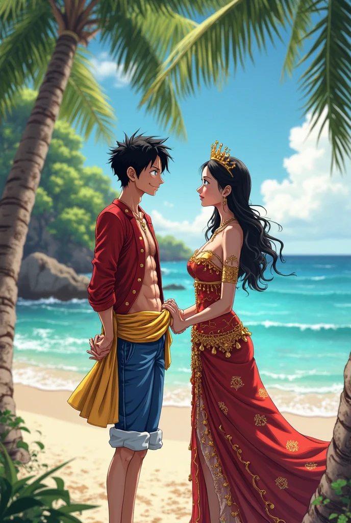 Mulan and Ariel on the beach