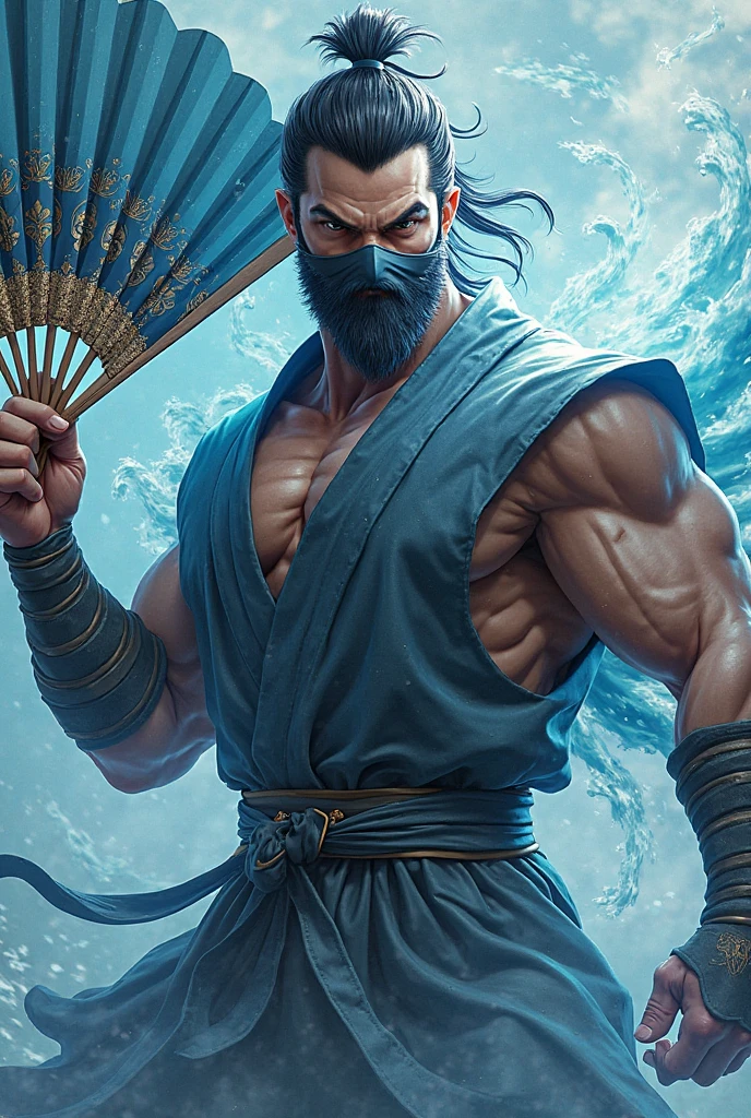 manly man, art by Hokusai