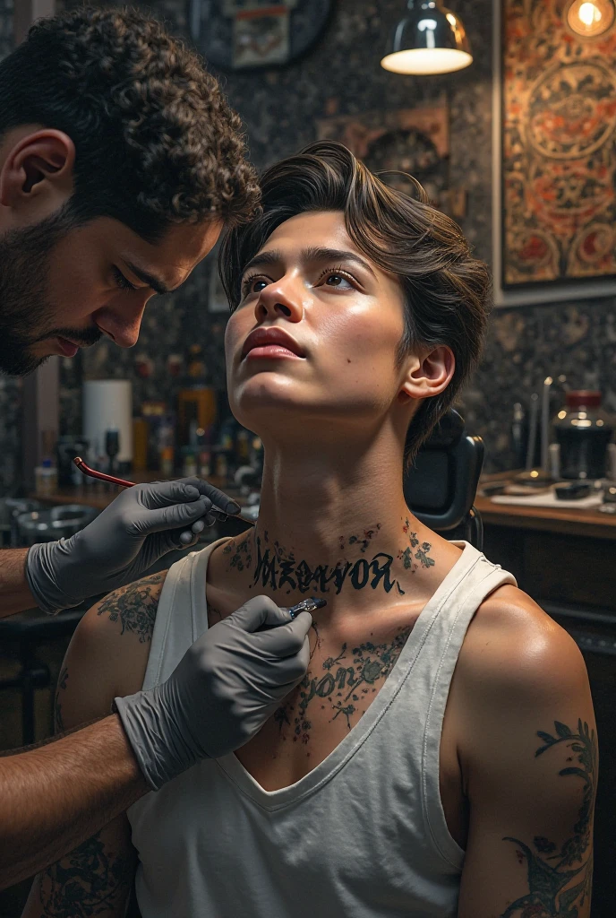 A person getting a tattoo
