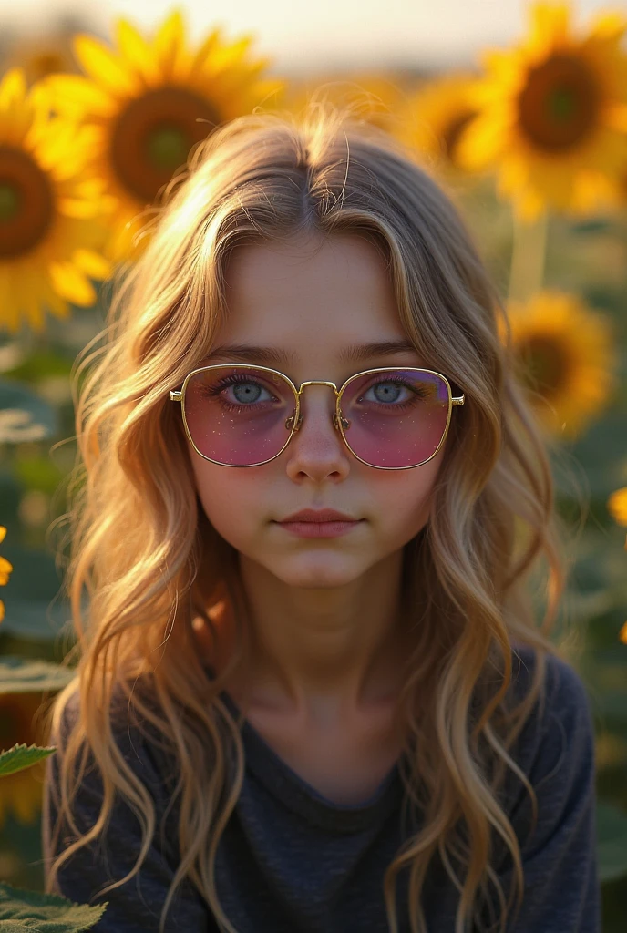 arafed with sunglasses standing in front of a brick wall, cabelos loiros cacheados | d & d, menina de c loiros cacheados curtos, girl with glasses, menina bonito, giring round glasses, longos cabelos loiros cacheados e fofos, longos cabelos loiros e cacheados, menina bonito, cabelos cacheados, loiro encaracolado, menina bonita, menina jovem b