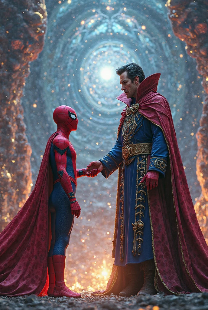 Doctor Strange walks his son to school while giving sage advice.