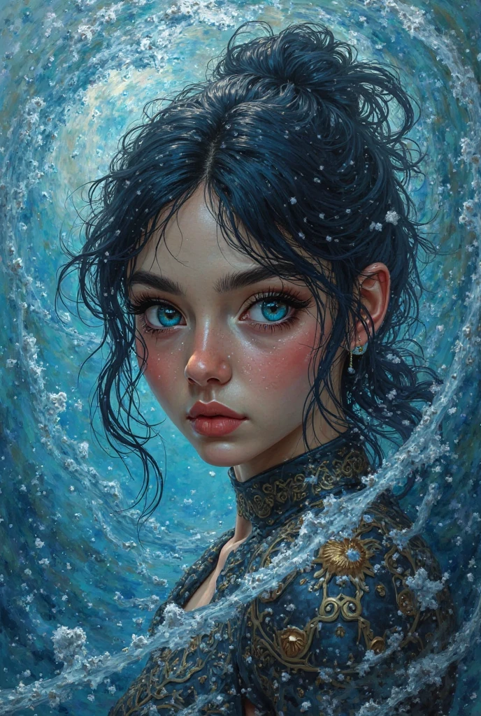 masterpiece, best quality, 1girl, starry,air bubble, cinematic lighting