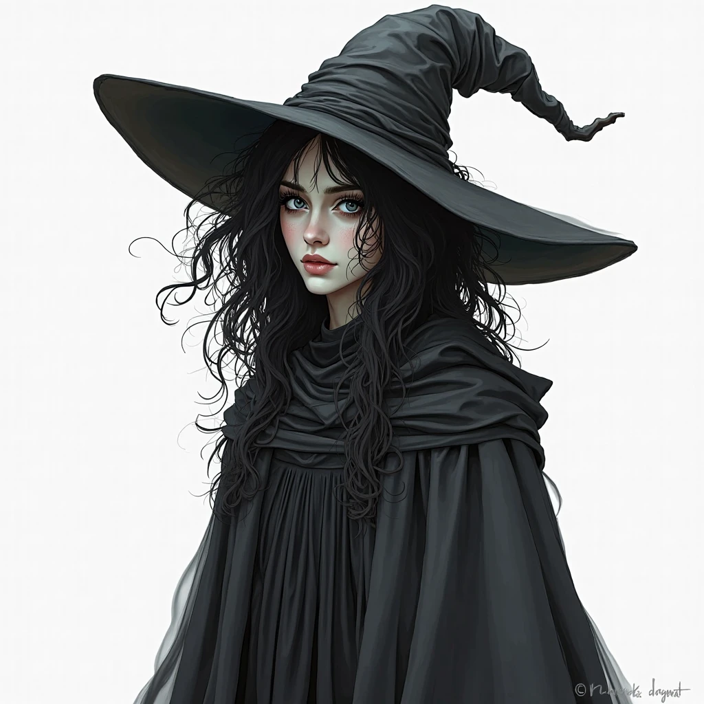 Goth girl with goth make-up in a creepy foggy marsh, witch aesthetic, the Blair witch project, wiccan aesthetic, dark atmosphere, ominous atmosphere, ultra detailed, masterpiece.