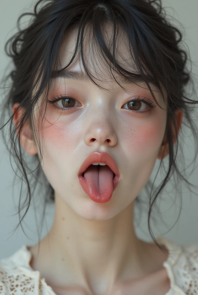 Japanese girl with 5 penises in her mouth