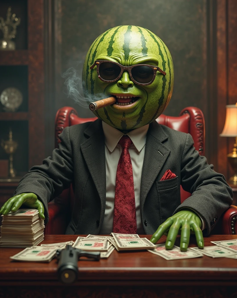 A large amount of cannabis gang boss and a large amount of treasure.